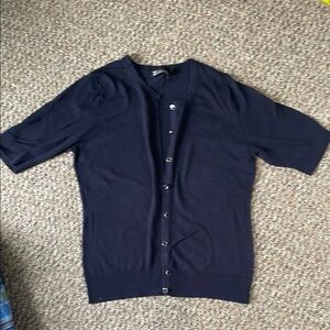 Navy blue Cardigan 3/4 or 1/2 sleeve New York and company M